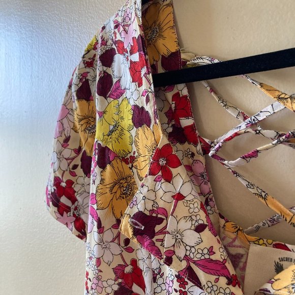 SACRED HAWK | Maxi Floral Button Down Dress XS - Picture 13 of 14